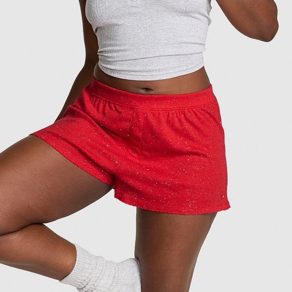 Red Women's pointelle boxer shorts - Picture 4 of 4